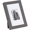 Cadre plastique Henzo Metallica gris foncé 10x15 cm avec passe-partout 5x7 cm