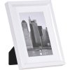 Henzo Cadre plastique METALLICA blanc 15x20 cm avec passe-partout 10x15 cm