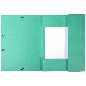 Porte-documents avec élastique et 3 rabats en carton monobloc Scotten Manila 425g Nature Future, pour format A4 vert