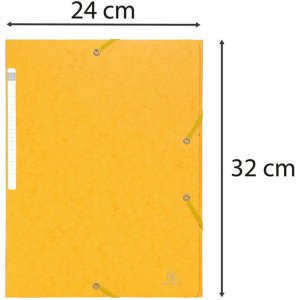 Chemise à élastique 3 rabats Scotten Manila carton 400g DIN A4 jaune