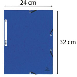 Chemise à élastique 3 rabats Manila carton 355g DIN A4 assorti