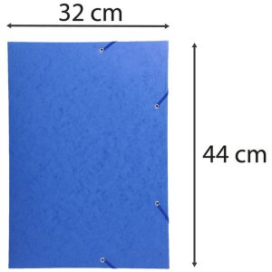 Dossier de classement en carton Manila 600g, pour format A3 Couleurs assorties