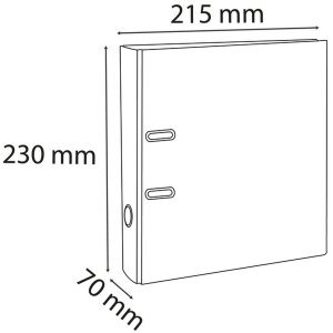 Classeur Standard Exacompta marbré de nuages 2 anneaux 70mm dos DIN A5 gris