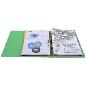 Classeur PREMTOUCH en PP avec 2 anneaux, dos 80mm, DIN A4 extra large vert