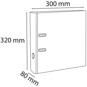 Classeur PREMTOUCH en PP avec 2 anneaux, dos 80mm, DIN A4 extra large vert agrumes