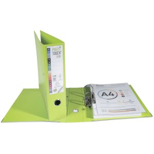 Classeur PREMTOUCH en PP avec 2 anneaux, dos 80mm, DIN A4 extra large vert agrumes