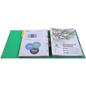 Classeur PREMTOUCH en PP avec 2 anneaux, dos 50mm, DIN A4 extra large vert