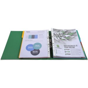 Classeur PREMTOUCH en PP avec 2 anneaux, dos 50mm, DIN A4 extra large vert foncé