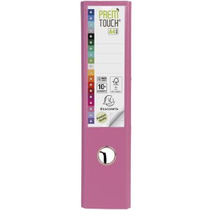 Classeur PREMTOUCH en PP avec 2 anneaux, dos 80mm, DIN A4 extra large Rose