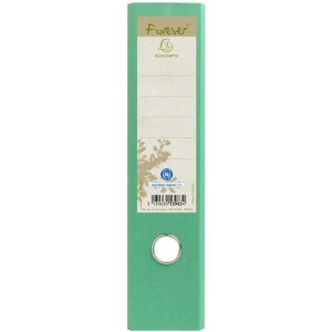 Classeur en carton recyclé, 2 anneaux, dos 80mm, Forever, DIN A4 extra large vert foncé