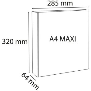 Classeur à anneaux en PP solide 2,8mm avec 4 anneaux 40mm en forme de D 67mm dos, 3 pochettes extérieures et 2 pochettes intérieures, Krea Cover, DIN A4 extra large noir