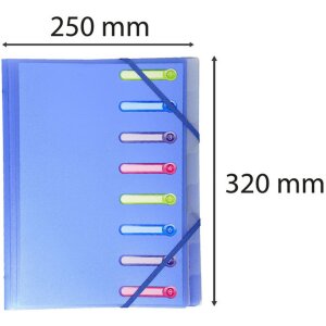 Chemise à rabats Chromaline avec élastique A4 8 compartiments