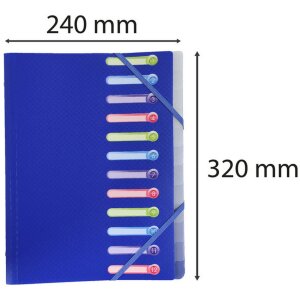 Classeur à élastiques avec 3 rabats A4, couleurs assorties