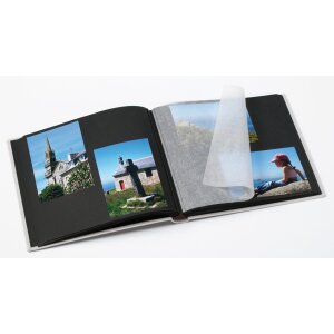 Walther Album photo en lin BLACK WHITE noir 26x25 cm 50 pages noires