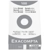 Paquet de 100 fiches non perforées, DIN A7 74x105mm, 205g, quadrillées blanc