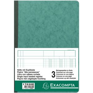 Cahier multi-colonnes A4 3 colonnes 40 feuilles