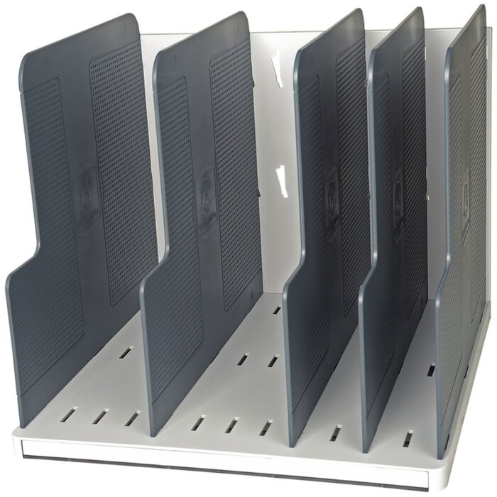 MODULOTOP vertical Trieur avec 5 plaques de séparation - gris lumineux-gris souris