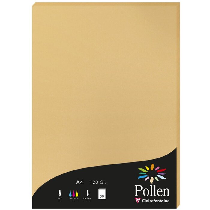 Papier A4 Pollen 120g 50 feuilles caramel