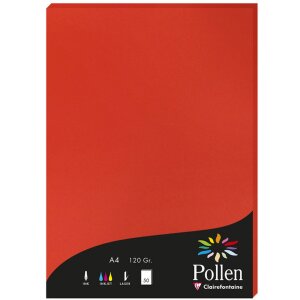 Papier A4 Pollen 120g 50 feuilles rouge corail