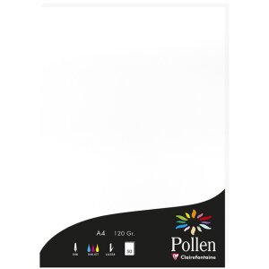 Papier A4 Pollen 120g 50 feuilles blanc