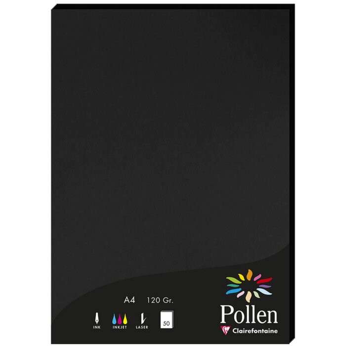 Papier A4 Pollen 120g 50 feuilles noir