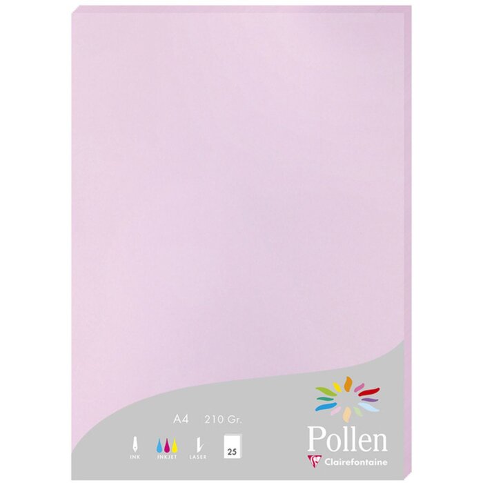 Papier A4 Pollen 210g lilas 25 feuilles