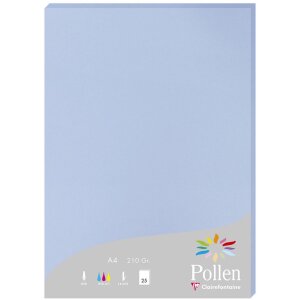 Papier A4 Pollen 210g bleu lavande 25 feuilles