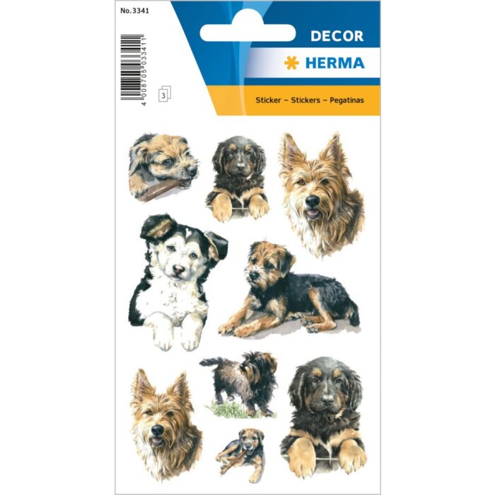 adorables autocollants pour chiens de la série DECOR, autocollants