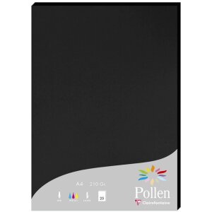 Papier A4 Pollen 210g noir 25 feuilles