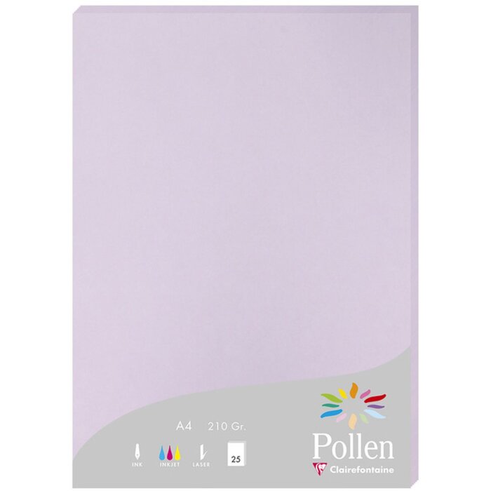 25 feuilles de papier Pollen, DIN A4, 210g Wistaria