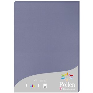 25 feuilles de papier Pollen, DIN A4, 210g bleu myosotis