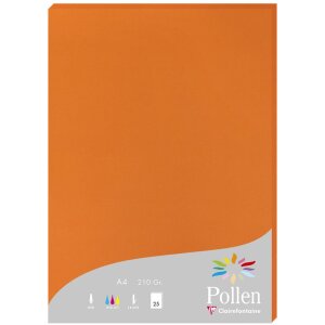 25 feuilles de papier Pollen, DIN A4, 210g rouge capucine