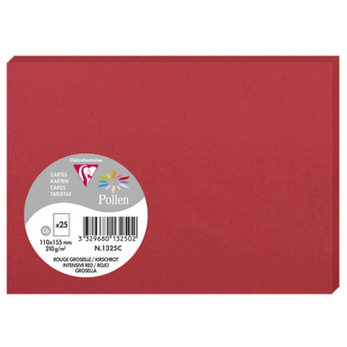 Carte C6 Pollen 210g rouge cerise