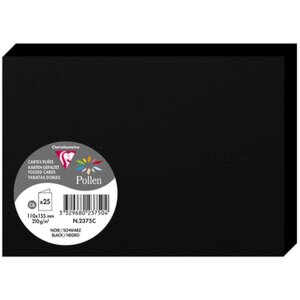 Carte C6 double 210g noire