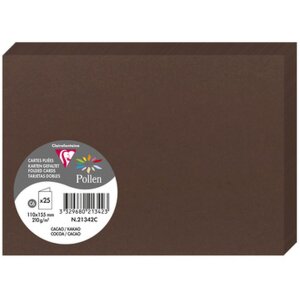 Carte C6 double 210g chocolat