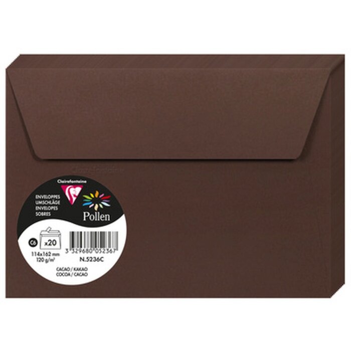 Enveloppe C6 Pollen 120g chocolat