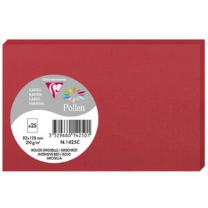 Carte Pollen 82x128 rouge cerise