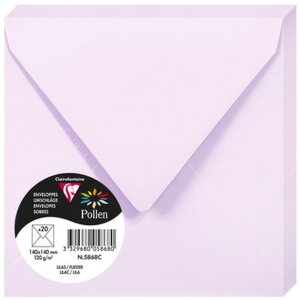 Enveloppe Pollen 20 pièces lilas 140x140 mm 120g