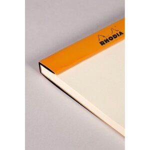 Rhodia Bloc 8,5x12 cm agrafé 70 feuilles blanches 90g - Noir