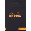 Rhodia Bloc 8,5x12 cm agrafé 70 feuilles blanches 90g - Noir