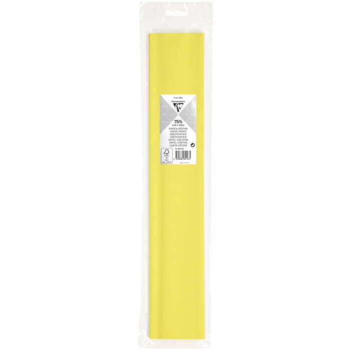 Rouleau de papier crêpe jaune paille - 95114C Clairefontaine