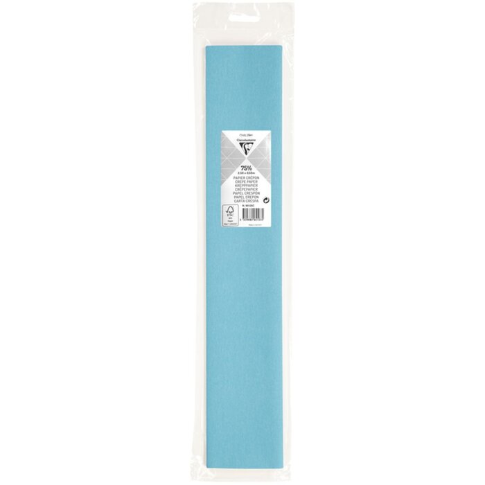 Rouleau de papier crêpe turquoise - 95125C Clairefontaine