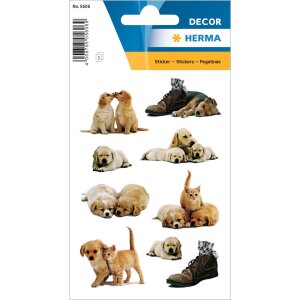 Autocollants HERMA Doux DECOR chiots 3 feuilles