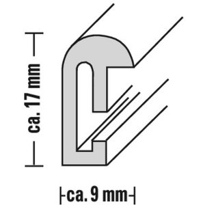 Cadre plastique Sevilla 18x24 cm gris