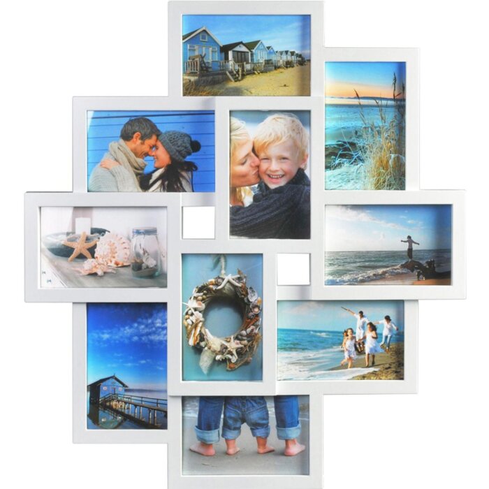 Henzo Cadre de galerie Holiday 10 photos 10x15 cm blanc