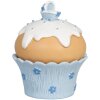 Décoration Muffin bleu Ø 7x9 cm pour la naissance