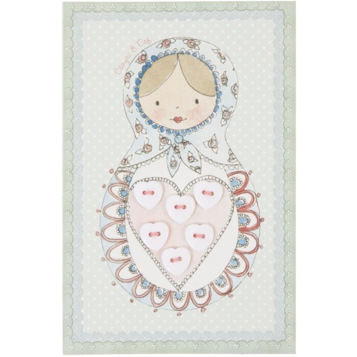 BABY FILLE Carte avec paillettes 10x15 cm