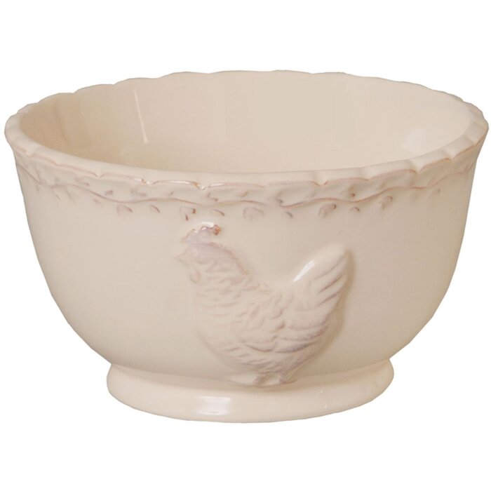 Clayre & Eef Bol pour le petit déjeuner POULET Ø 13x7 cm - 350 ml