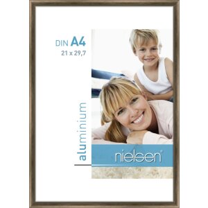 Cadre en aluminium Nielsen Classic 21x29,7 cm structure noix DIN A4 Cadre pour diplômes