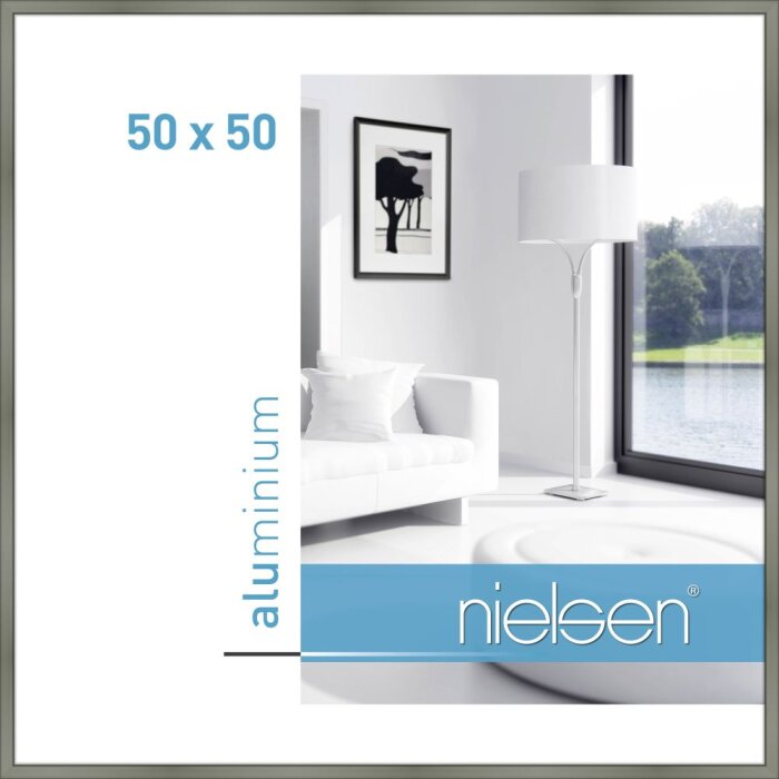 Cadre alu Nielsen Classic 50x50 cm platine